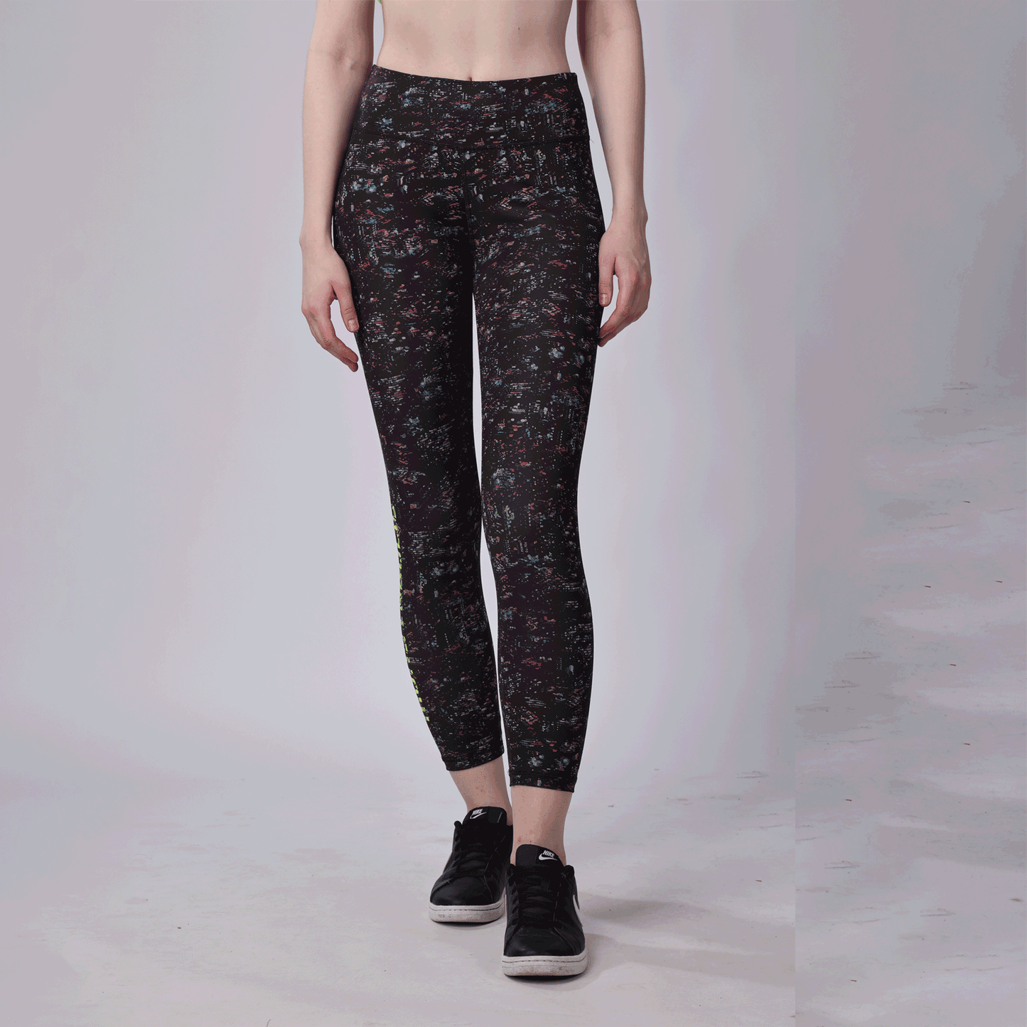 Seamless Yoga Dry-Fit Up Rise HD-Printed Ankle Leggy WS24/0016
