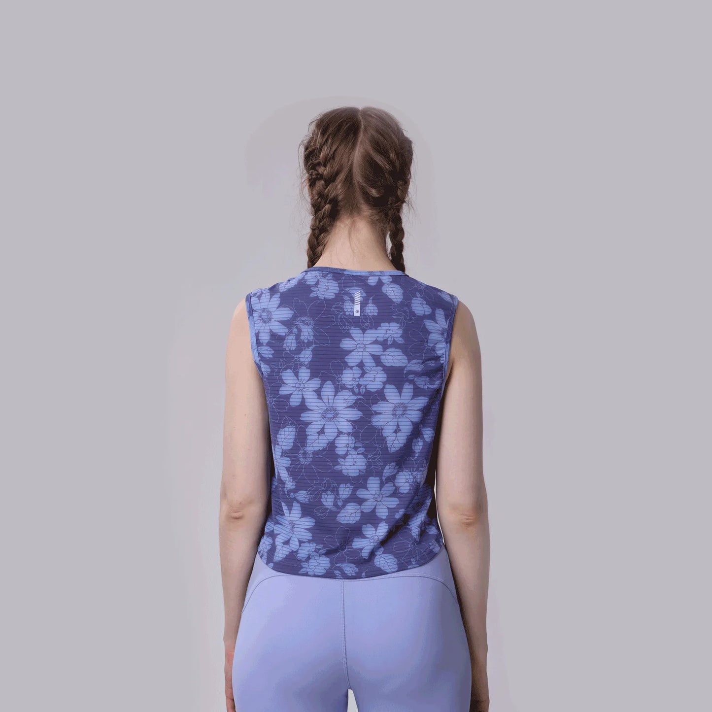 Activechill Athletic Flower Print Cropped Tank WU24/0020