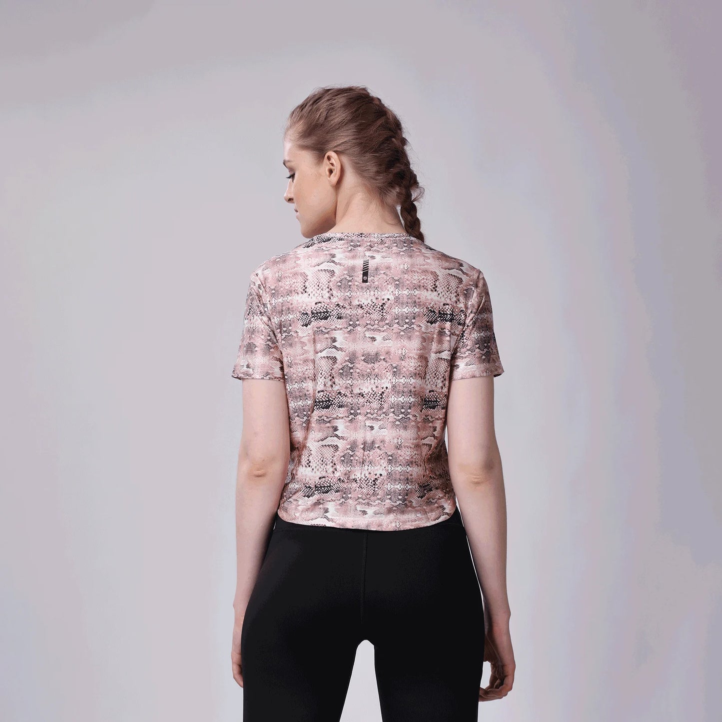 Girls Moisture Socker Snake Print Cropped Top WU24/0021