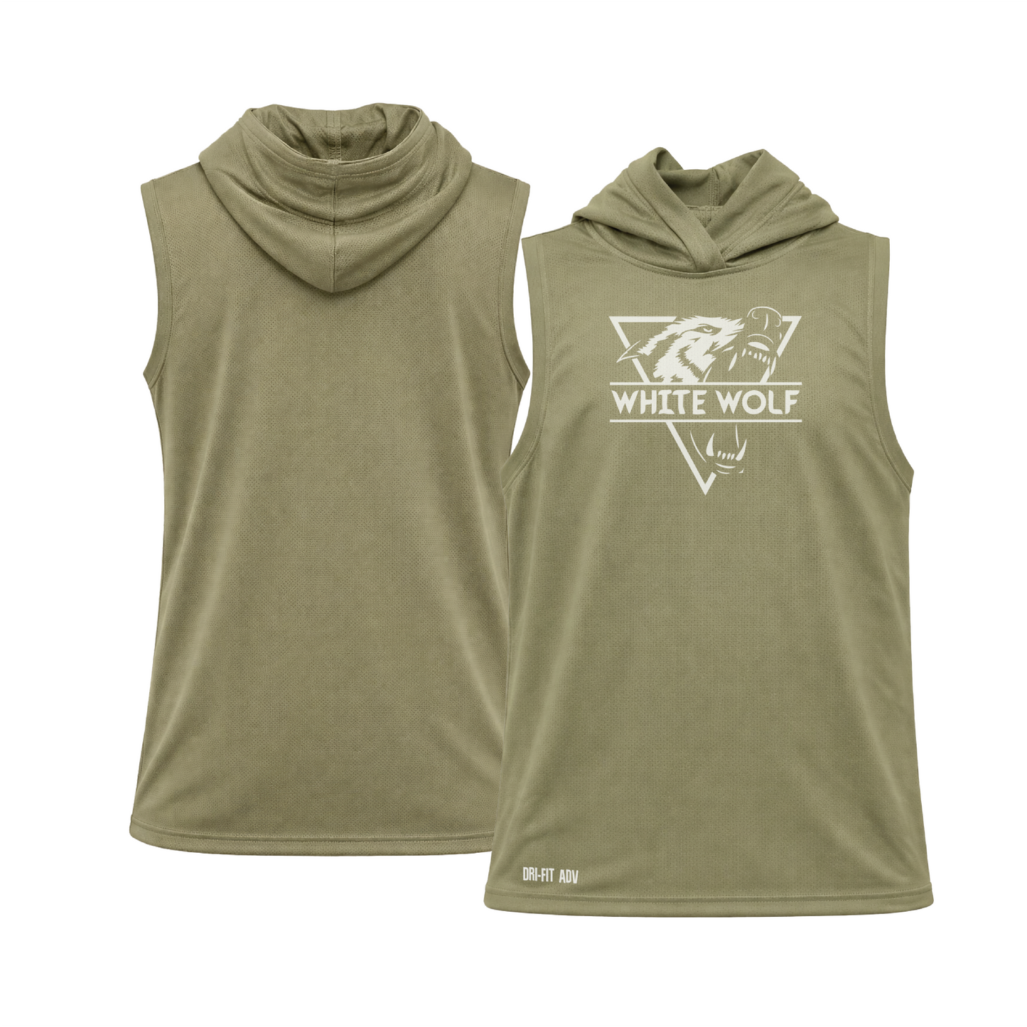 White Wolf Fit Gym Hoodie Tank