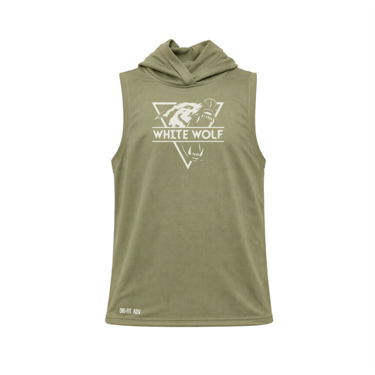 White Wolf Fit Gym Hoodie Tank
