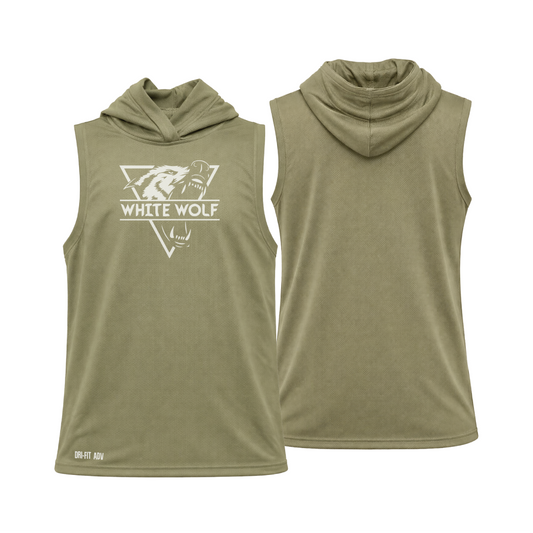 White Wolf Fit Gym Hoodie Tank